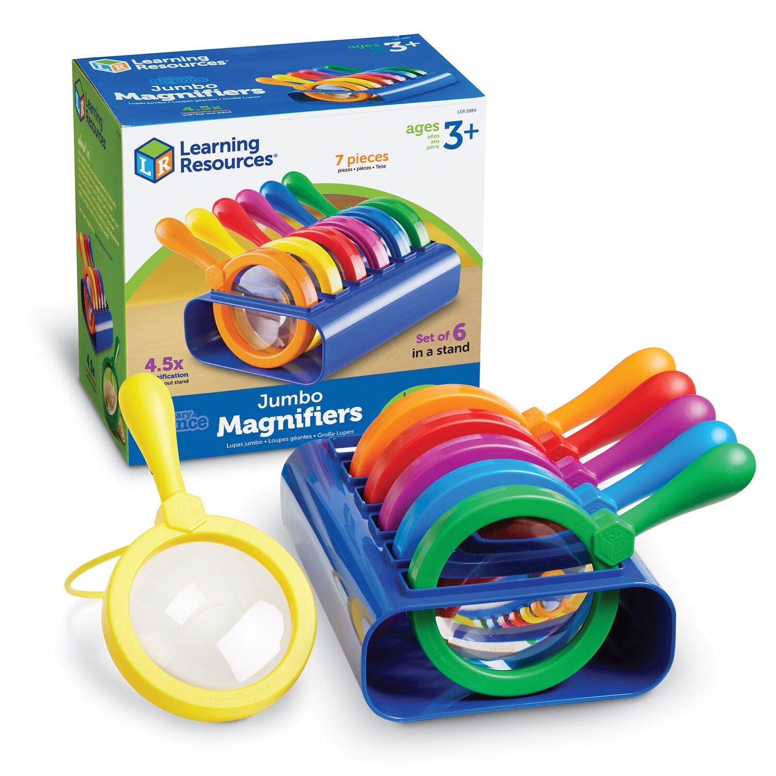 Primary Science™ Jumbo Magnifiers with Stand - Set of 6