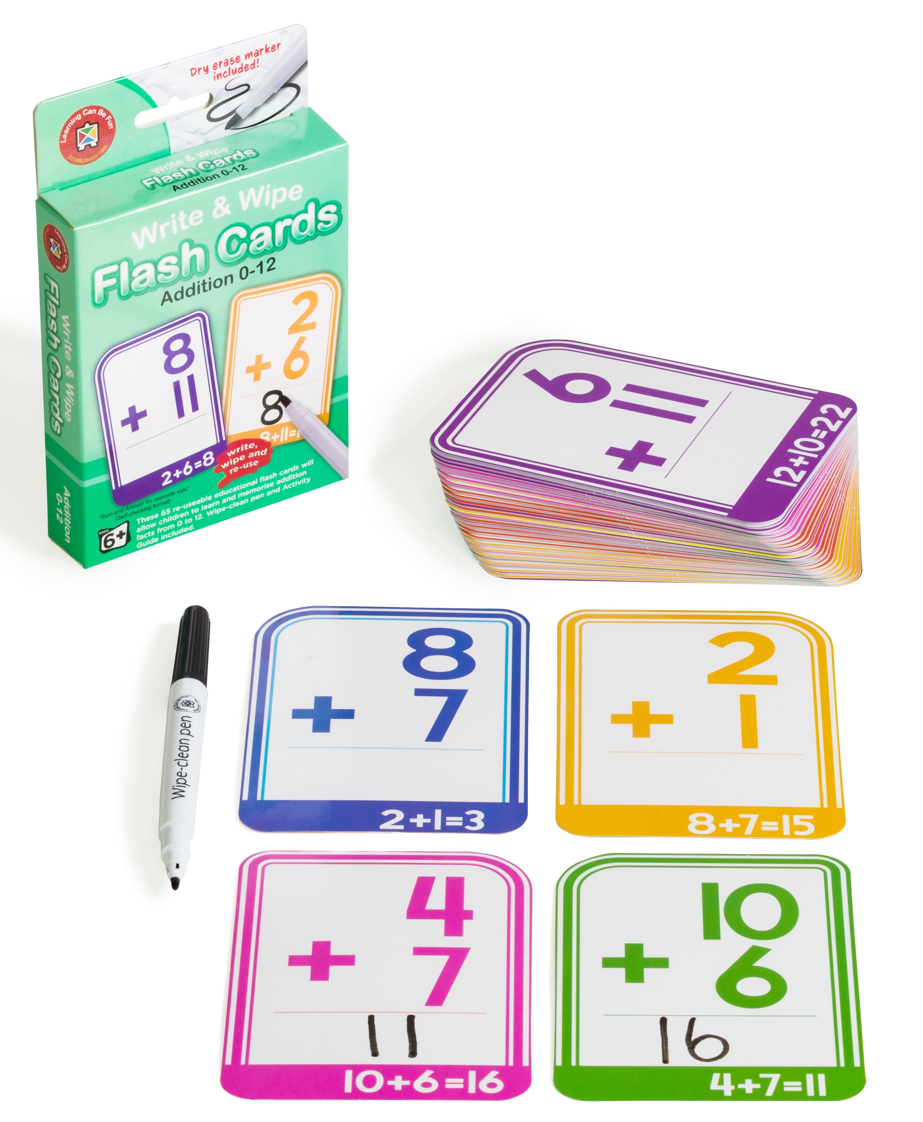 Write & Wipe Flash Cards - Addition
