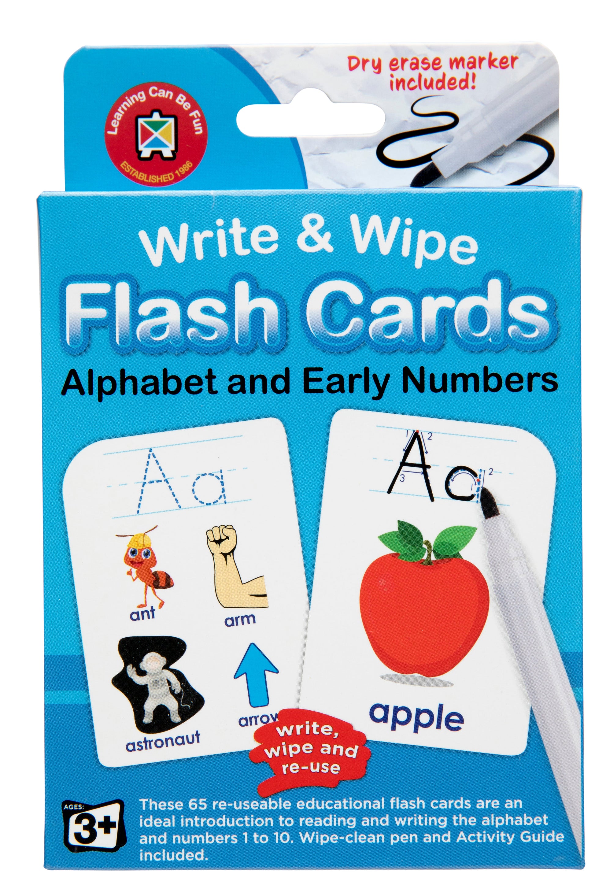 Write & Wipe Flash Cards - Alphabet and Early Numbers