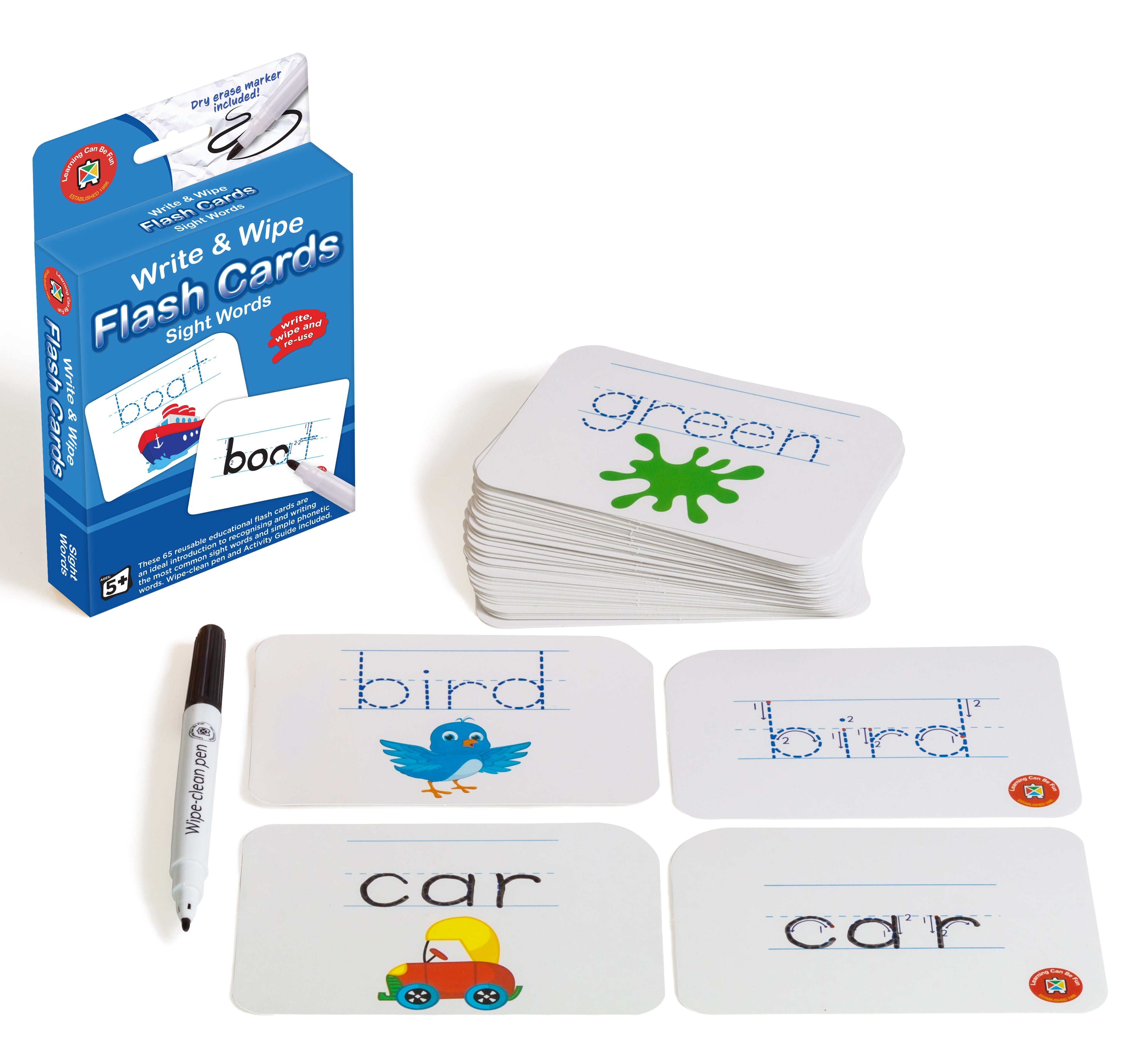 Write & Wipe Flash Cards - Sight Words