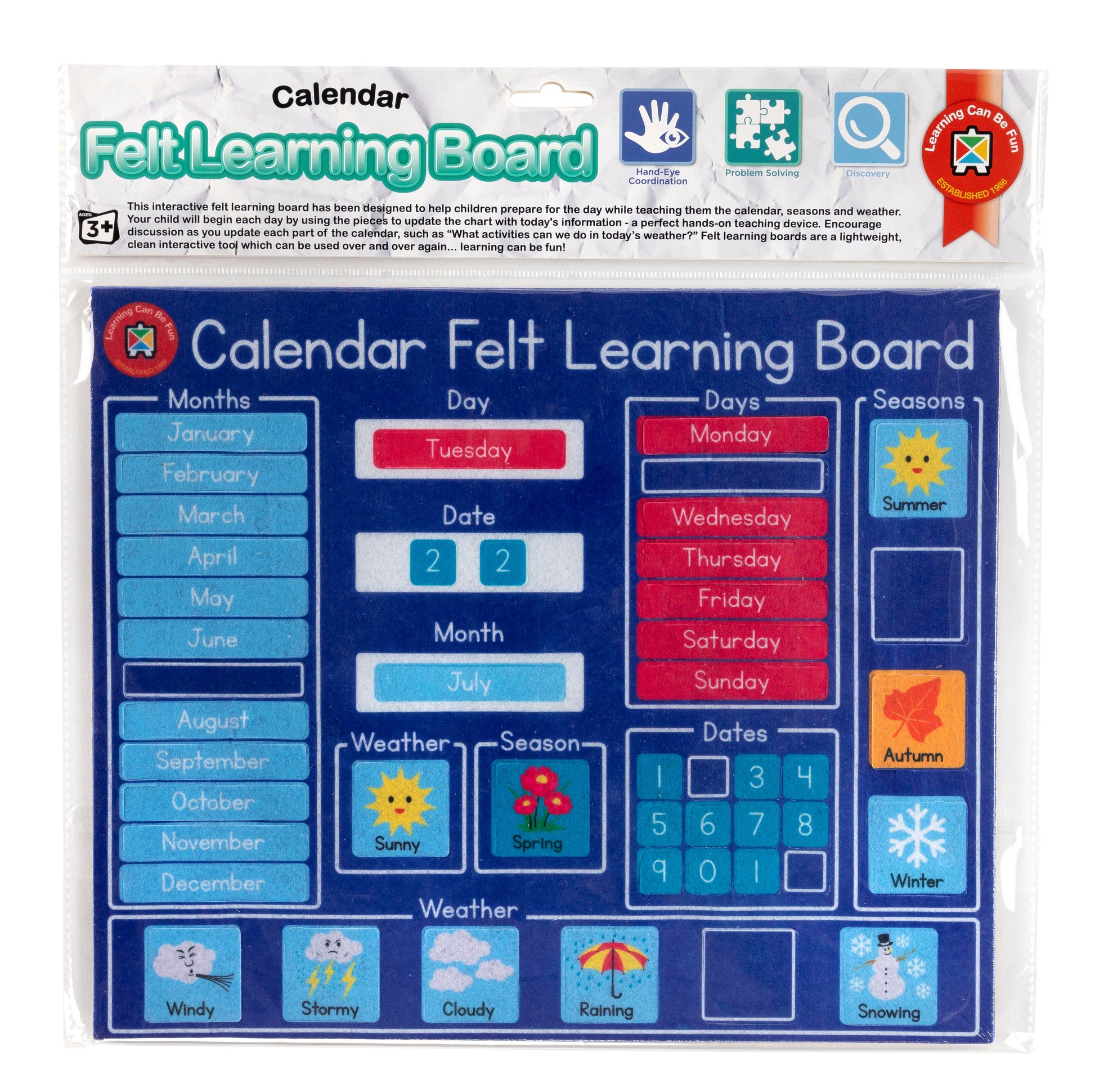 Felt Learning Board Calendar
