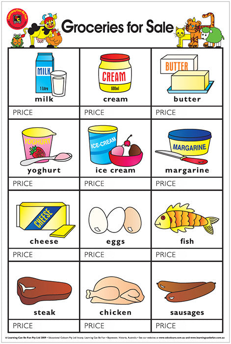 Groceries for Sale Poster