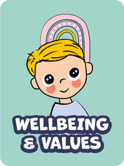 Junior Library Stickers - Wellbeing & Values (Pack of 243)
