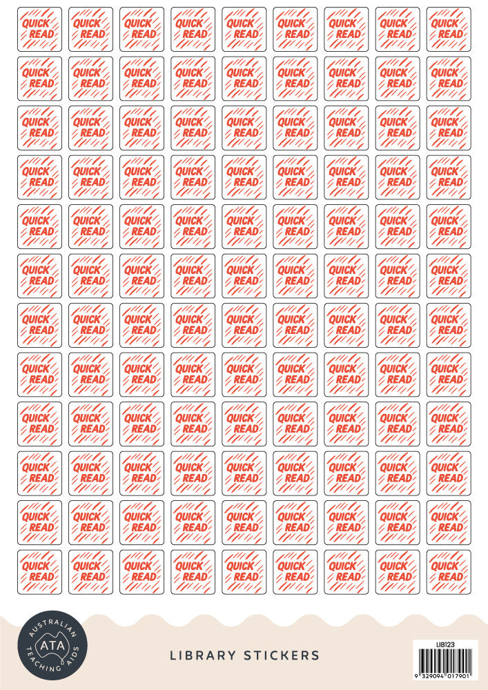 Library Stickers - Quick Reads (Pack of 324)