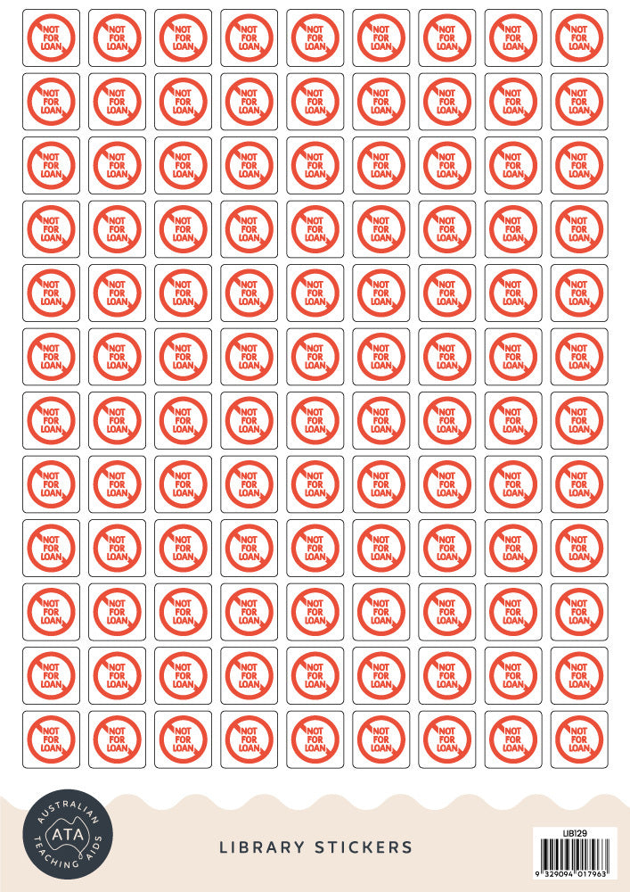 Library Stickers - Not For Loan (Pack of 324)