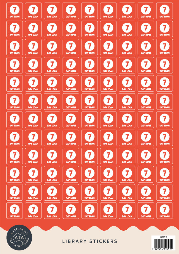 Library Stickers - 7 Day Loan (Pack of 324)