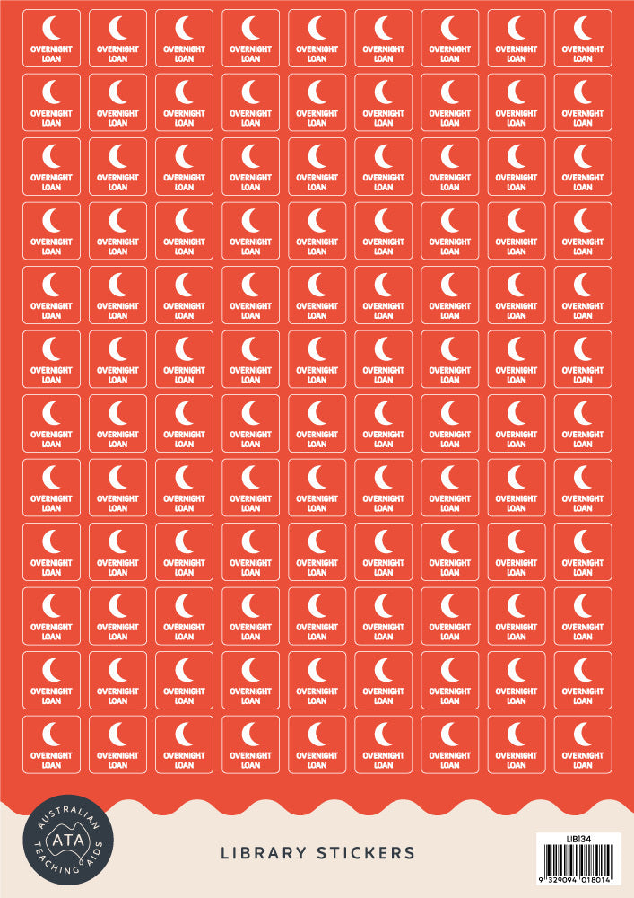 Library Stickers - Overnight Loan (Pack of 324)