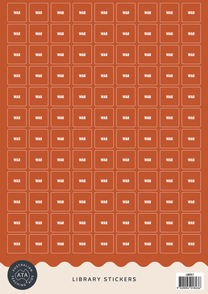 Library Stickers - War (Pack of 324)