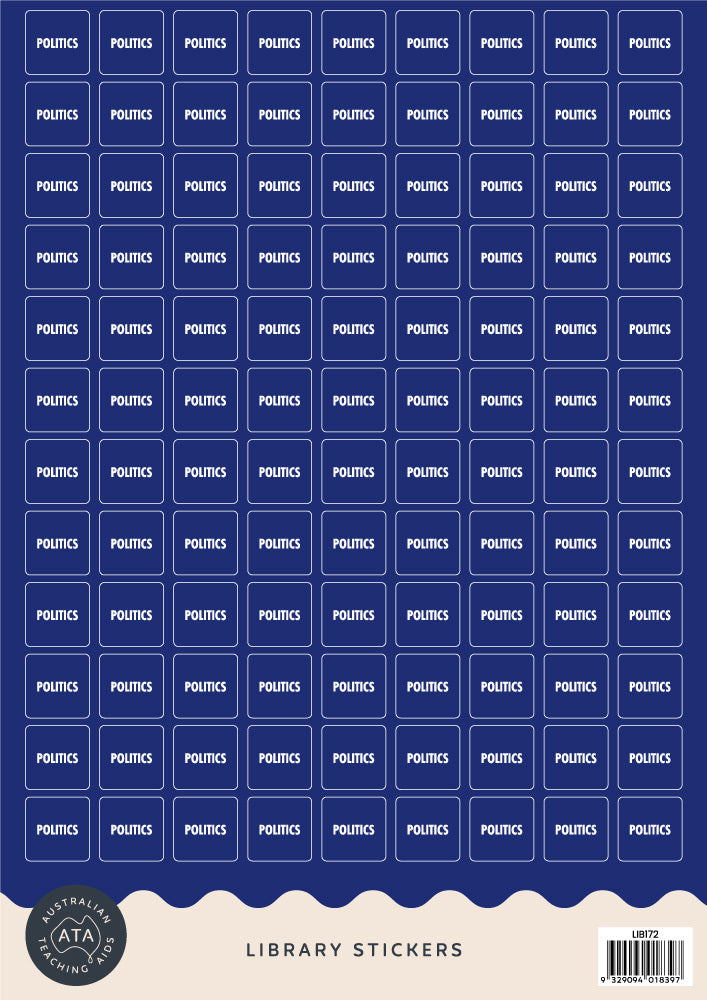 Library Stickers - Politics (Pack of 324)