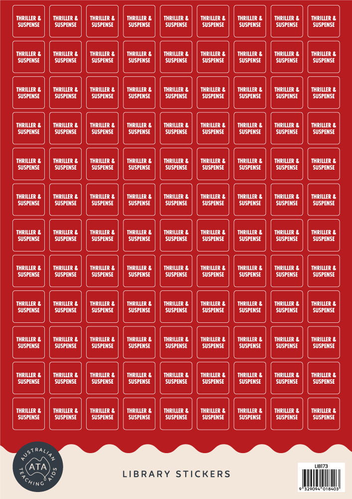 Library Stickers - Thriller & Suspense (Pack of 324)