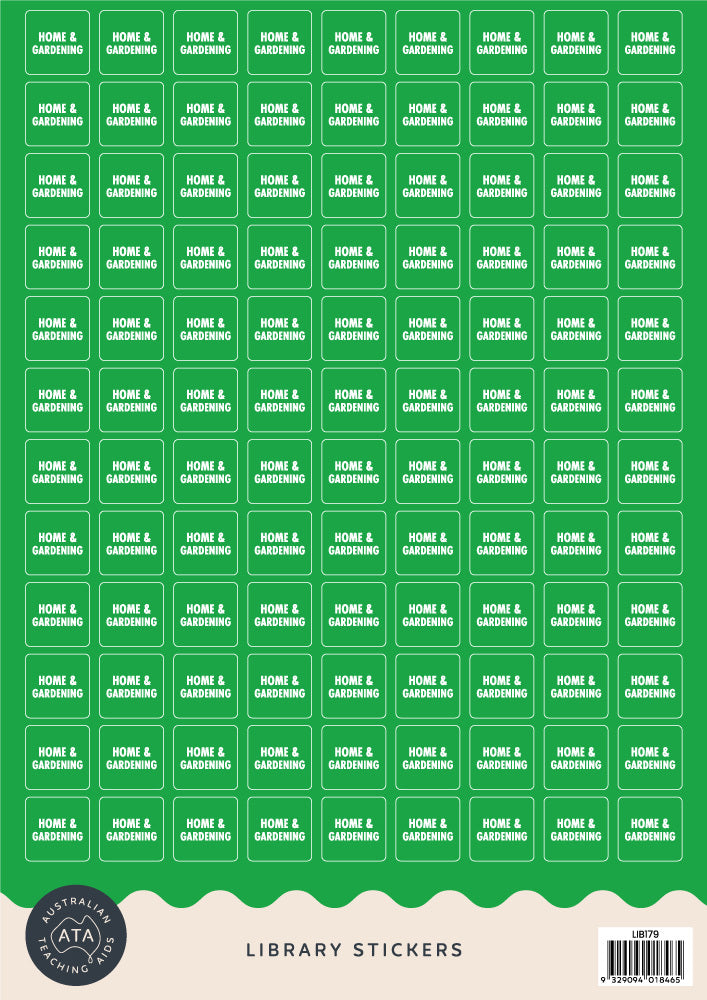 Library Stickers - Home & Gardening (Pack of 324)