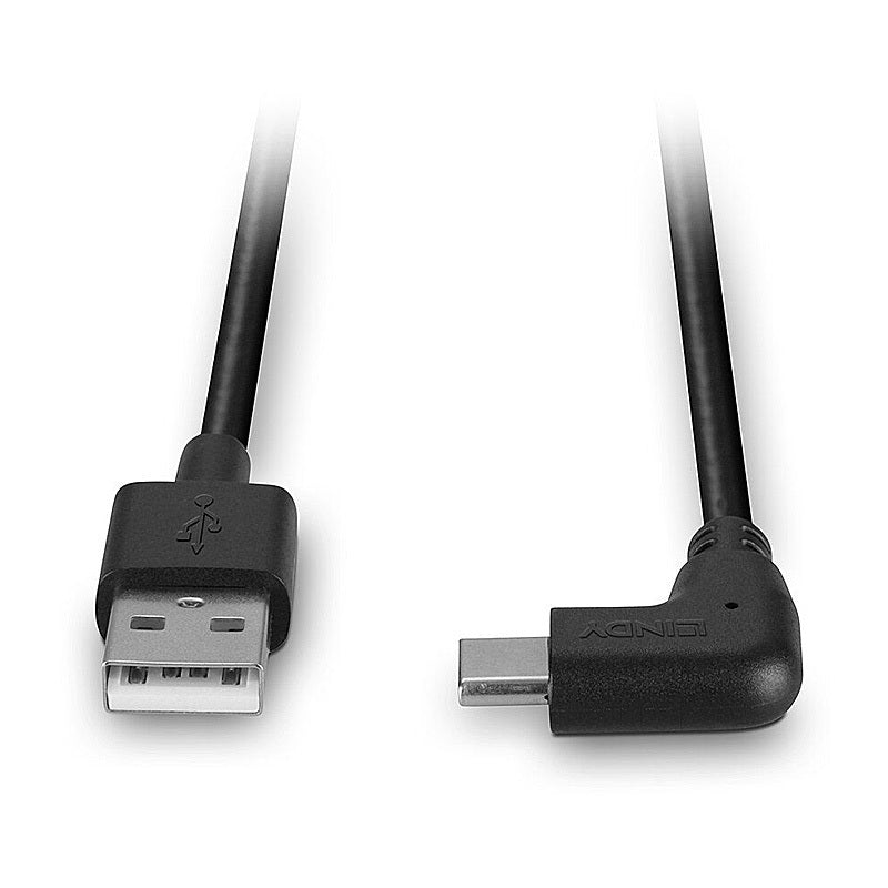 Lindy 1m USB 2.0 Type A To C Cable, 90° Right Angle [32001]