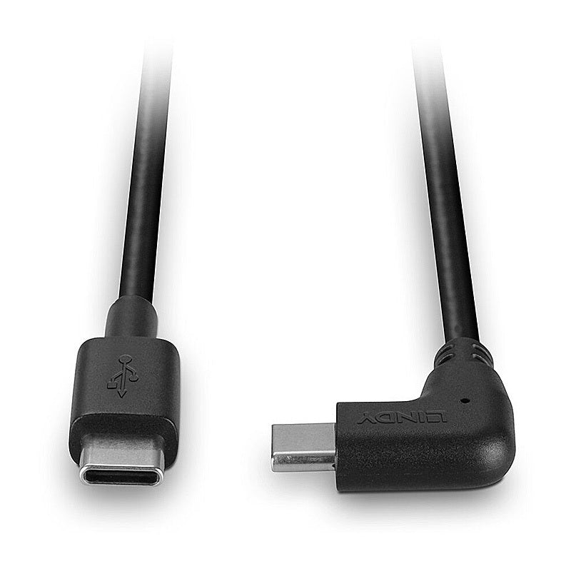 Lindy 0.5m USB 2.0 Type C Cable, 90° Right Angle [32004]