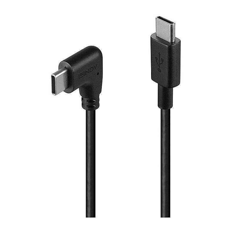 Lindy 1m USB 2.0 Type C Cable, 90° Right Angle [32005]