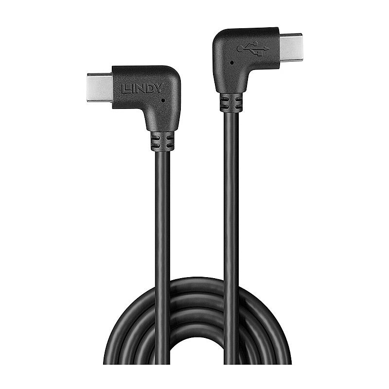 Lindy 0.5m USB 2.0 Type C Cable, 2 X 90° Right Angle [32008]