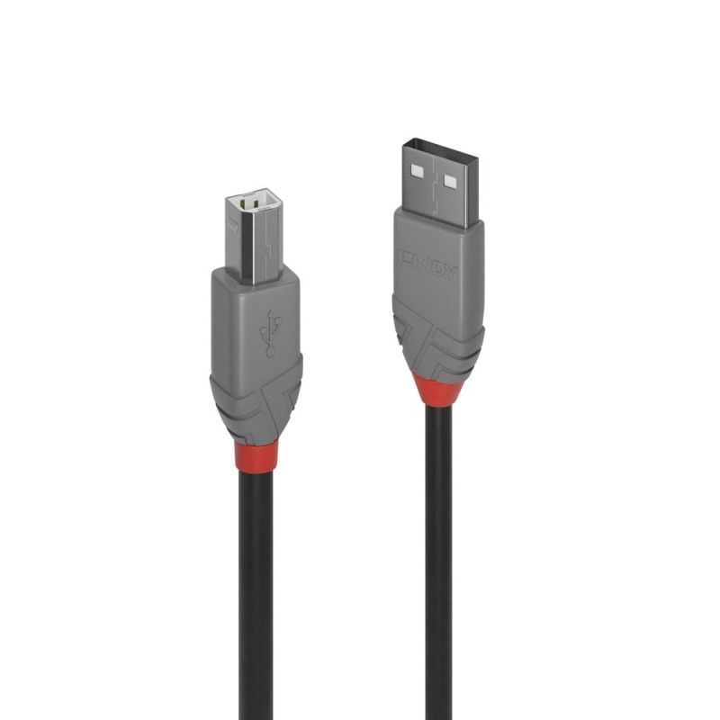 Lindy 1m USB-A 2.0 to USB-B Cable Anthra Line