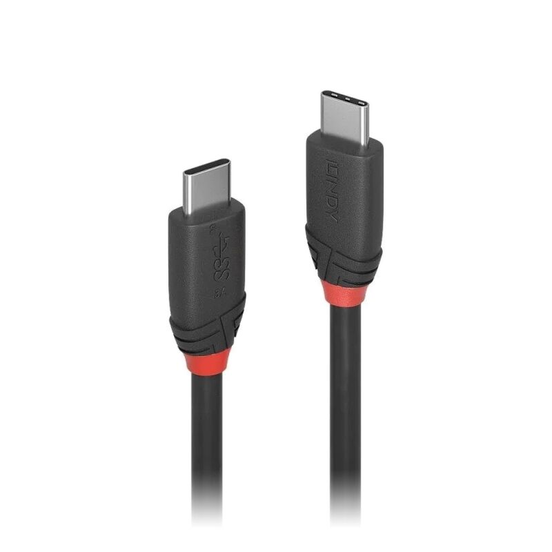 Lindy 1m USB-C 3.1 Cable 3A Black Line