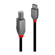 Lindy 3m USB 2.0 Type C To B Cable, Anthra Line [36943]