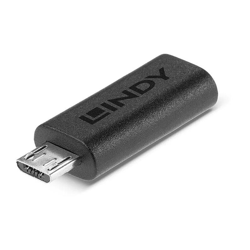 Lindy USB 2.0 Type Micro-B Male to C Female Adapter [41903]