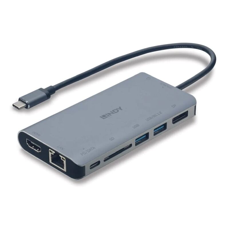 Lindy DST-Mini XT USB-C Mini Laptop Dock (HDMI | DisplayPort) [43323]