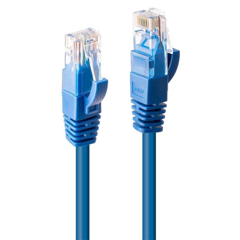 Lindy 0.3m CAT6 U/UTP Network Cable Blue