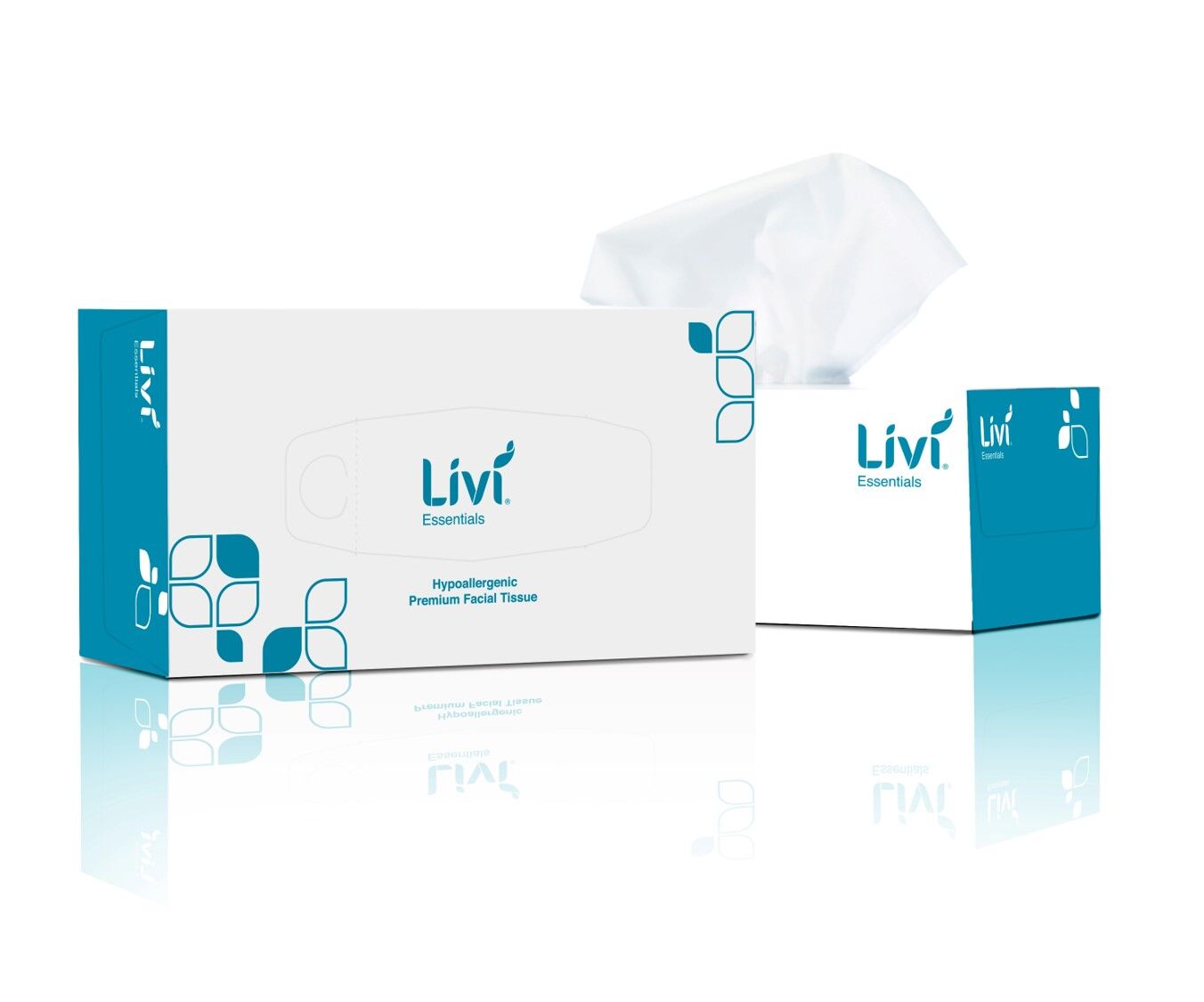 Livi Facial Tissue - Essentials Hypoallergenic 2-Ply (200 Sheets): Box 30