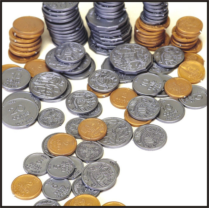 Plastic Play Coins - Pack of 106