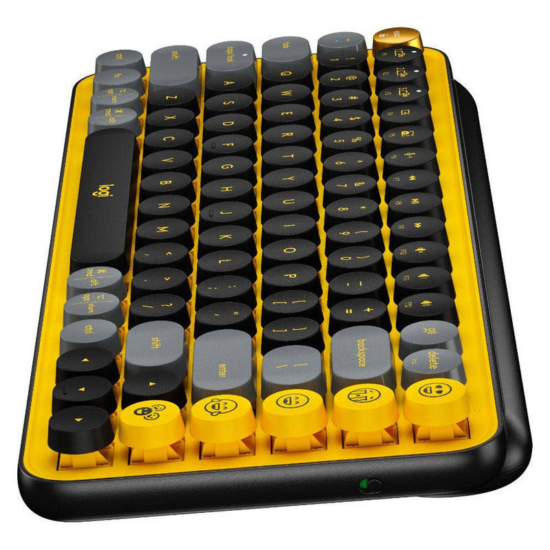 Logitech POP Keys Wireless Mechanical Emoji Keyboard (Blast Yellow) [920-010577]