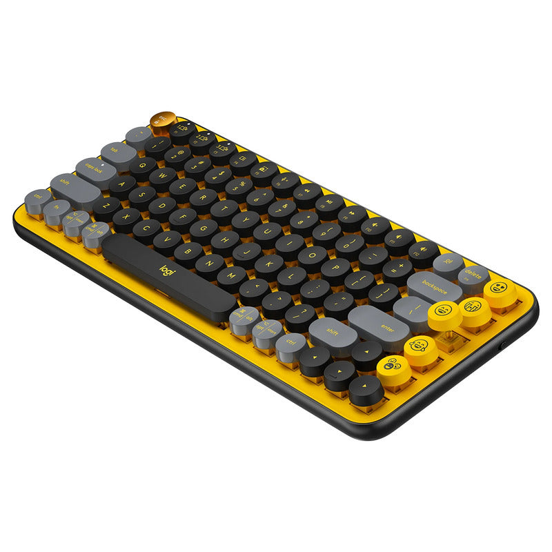 Logitech POP Keys Wireless Mechanical Emoji Keyboard (Blast Yellow) [920-010577]