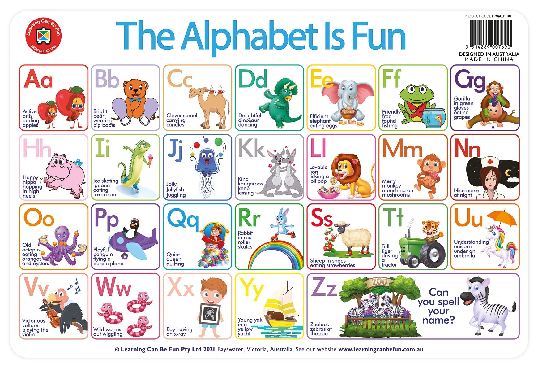 Alphabet is Fun Placemat