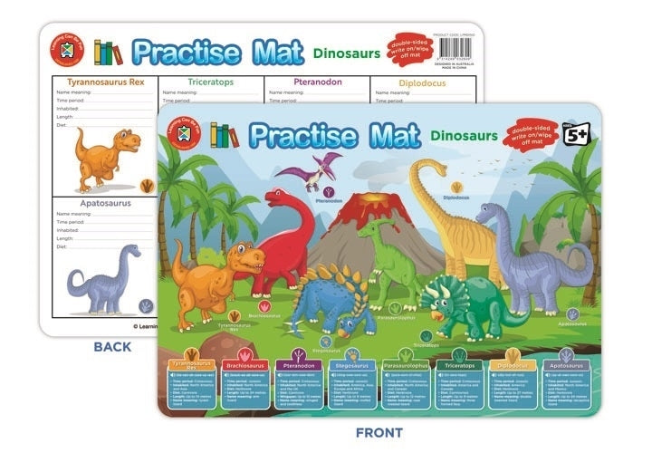Practise Mat - Dinosaurs