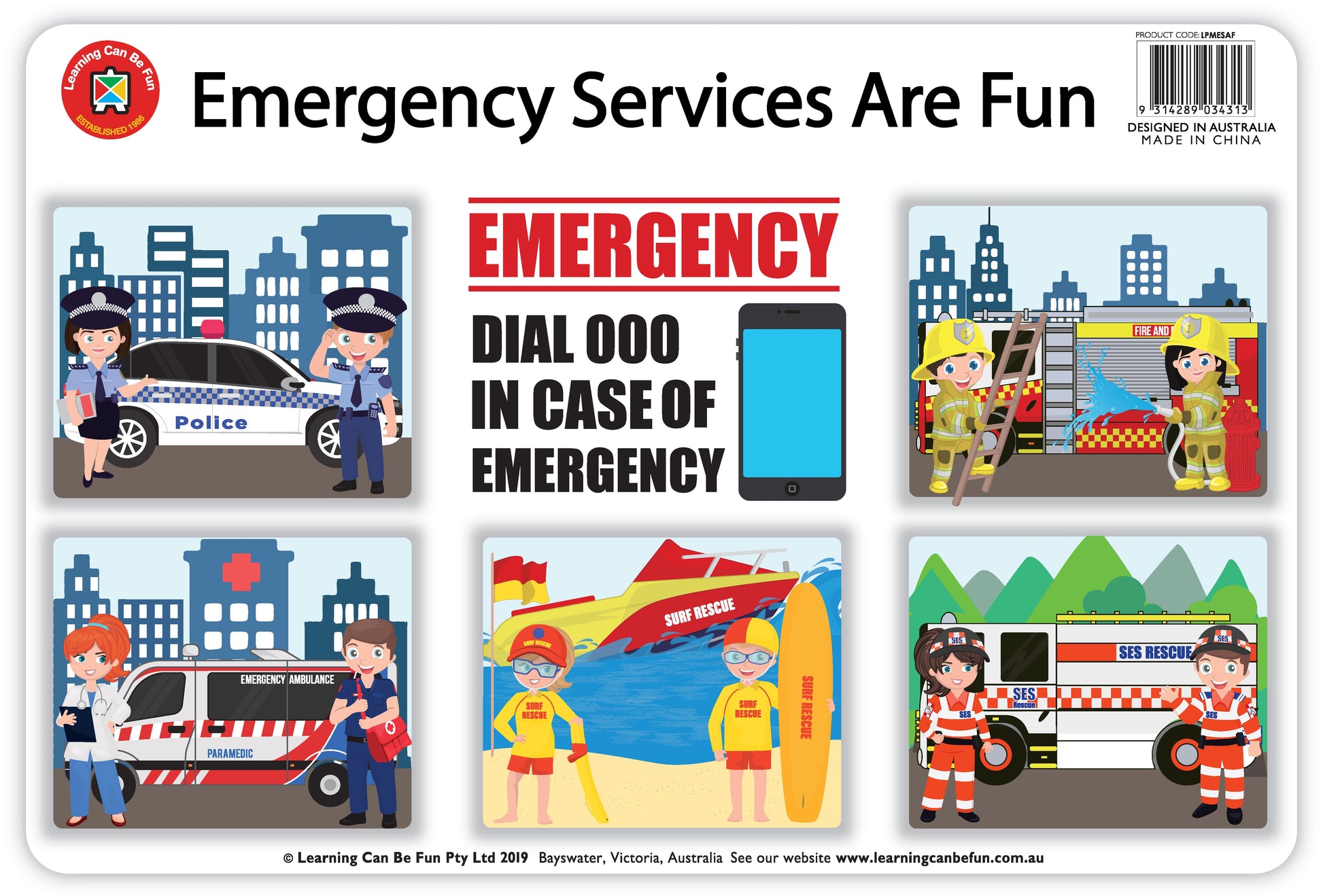 Emergency Services Are Fun Placemat