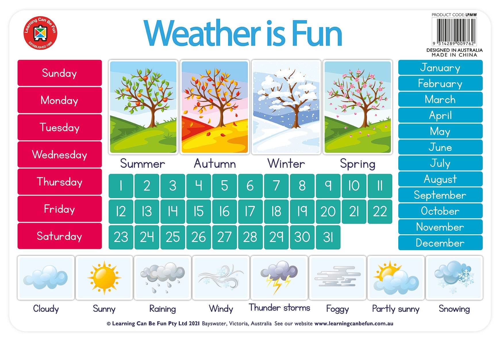 Weather Chart Placemat
