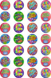 Birthday Laser Stickers