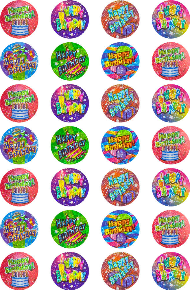 Birthday Laser Stickers