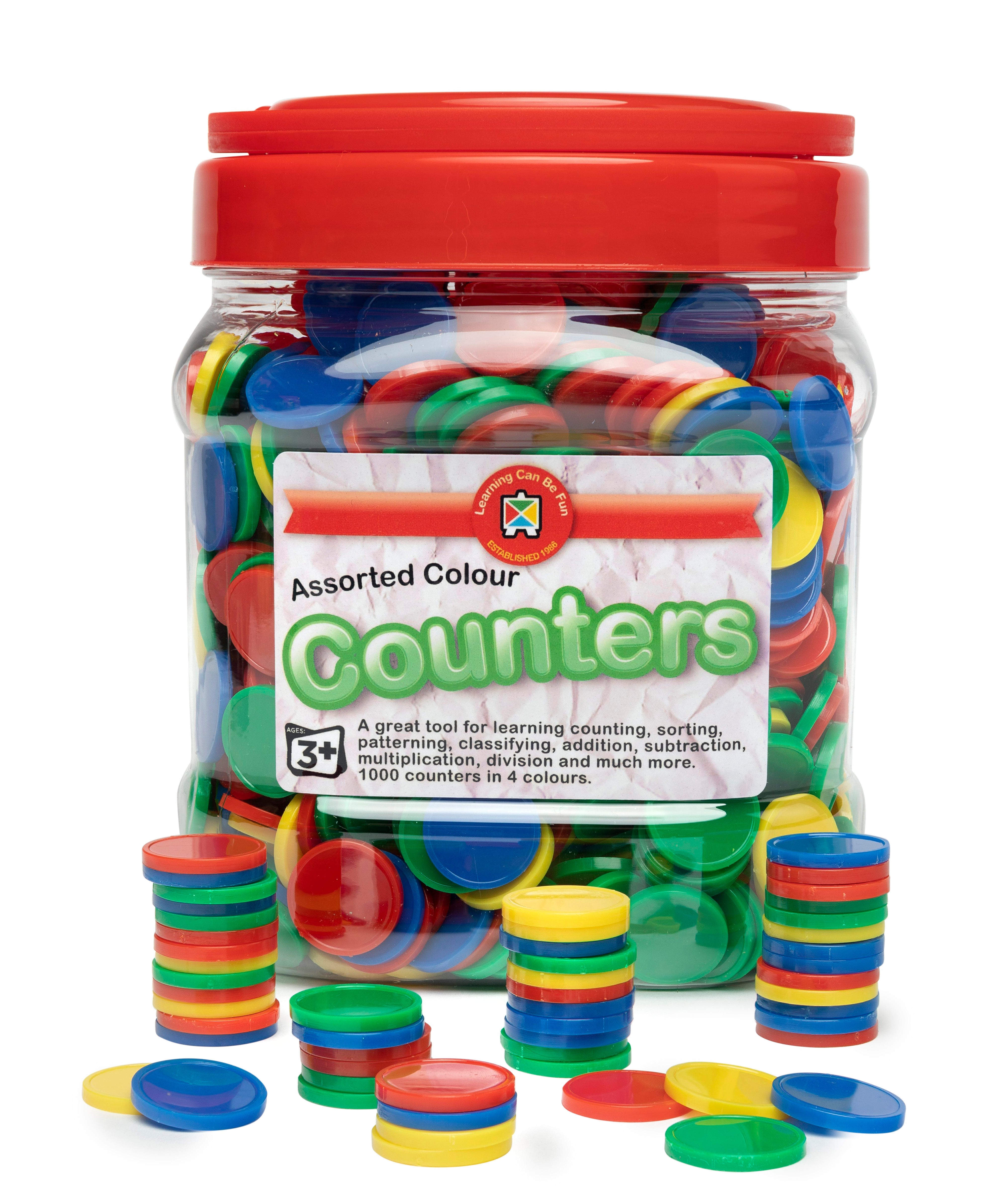 Small 4 Colour Counters - Jar of 1000