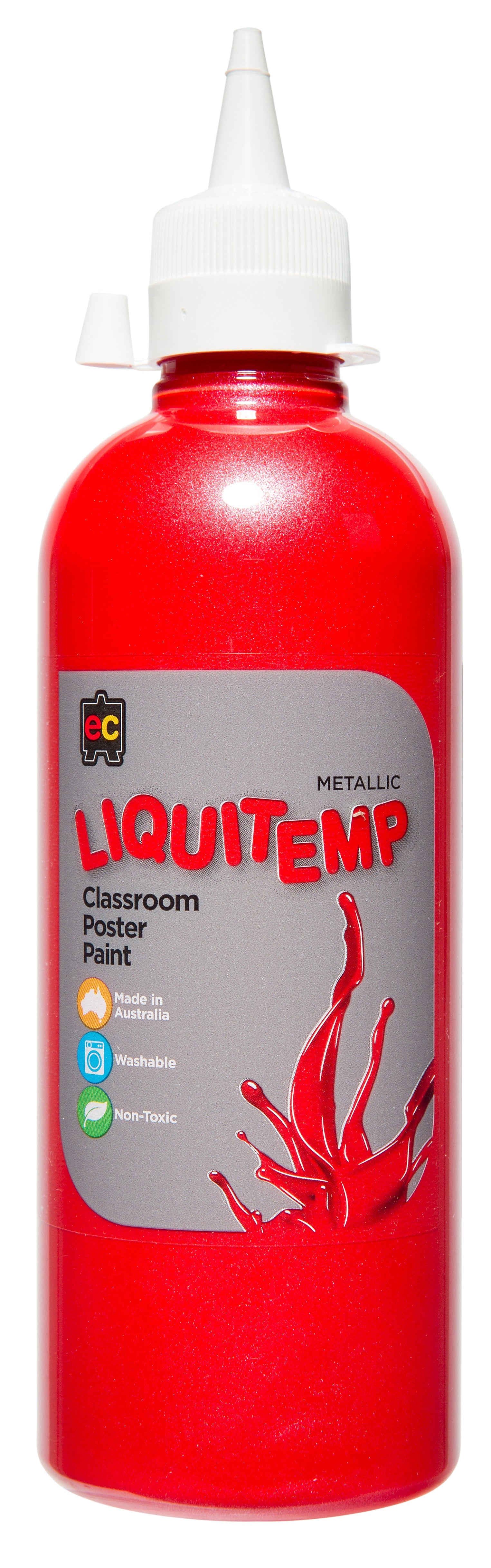Metallic Liquitemp Classroom Poster Paint – 500mL: Red