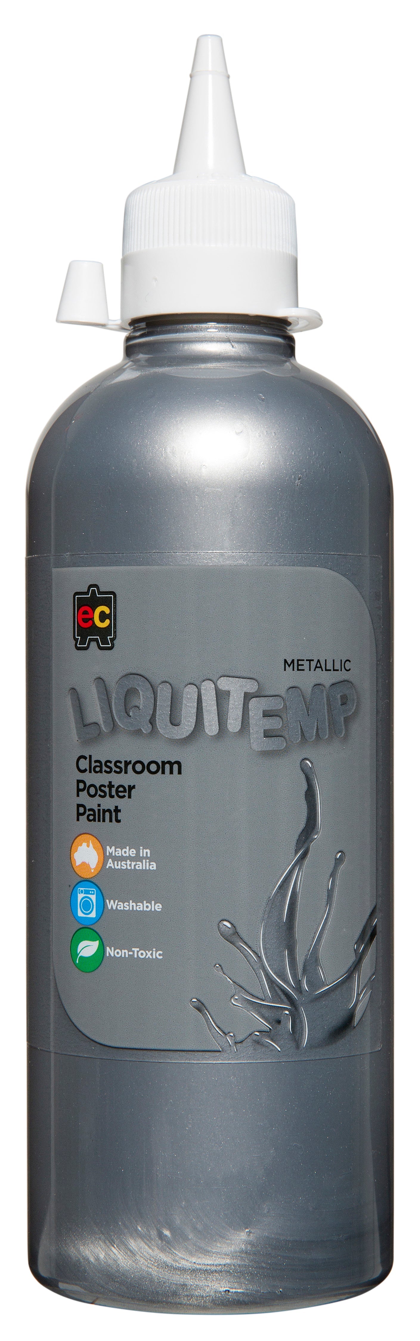 Liquitemp Metallic Poster Paint 500mL - Silver