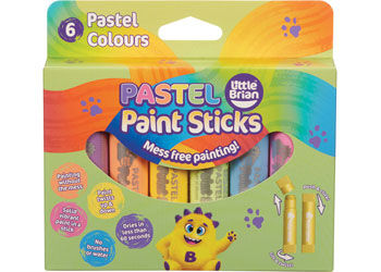 Little Brian Paint Sticks - Pastel (Pack of 6)