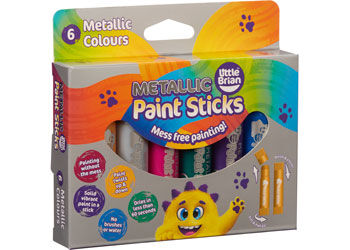 Little Brian Paint Sticks - Metallic (Pack of 6)