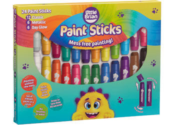 Little Brian Paint Sticks - Assorted (Pack of 24)