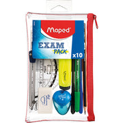 Maped Student Kit - Exam Pencil Case (10 Pieces): Transparent