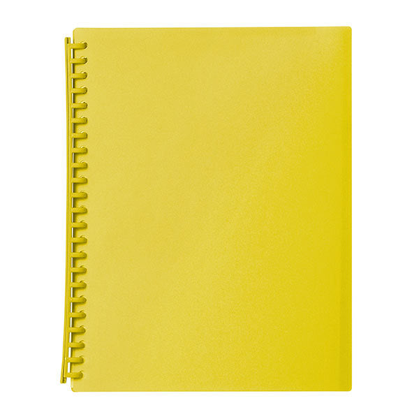 Marbig Display Book (A4) - 20 Pocket Refillable Translucent: Yellow