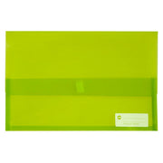 Marbig Document Wallet (Foolscap) - Polypick Translucent: Lime