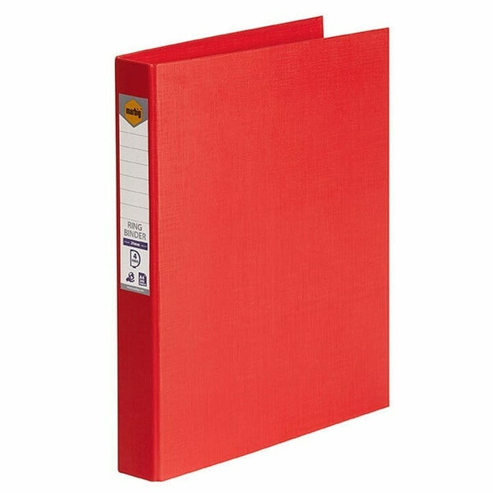 Marbig Binder A4 - PE 4 D-ring 25mm (Red)