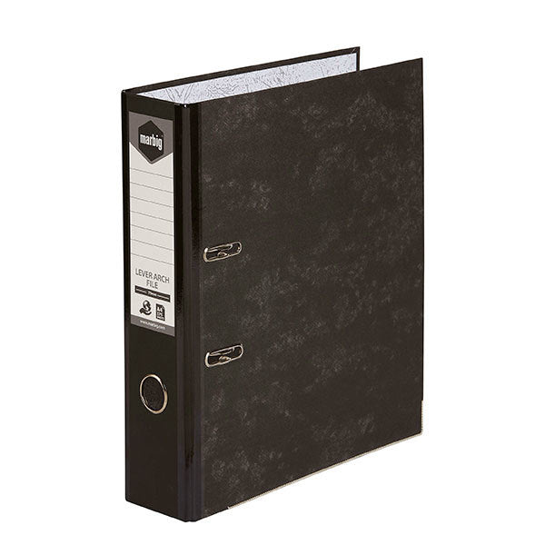 Marbig Lever Arch File - A4: Spine Black