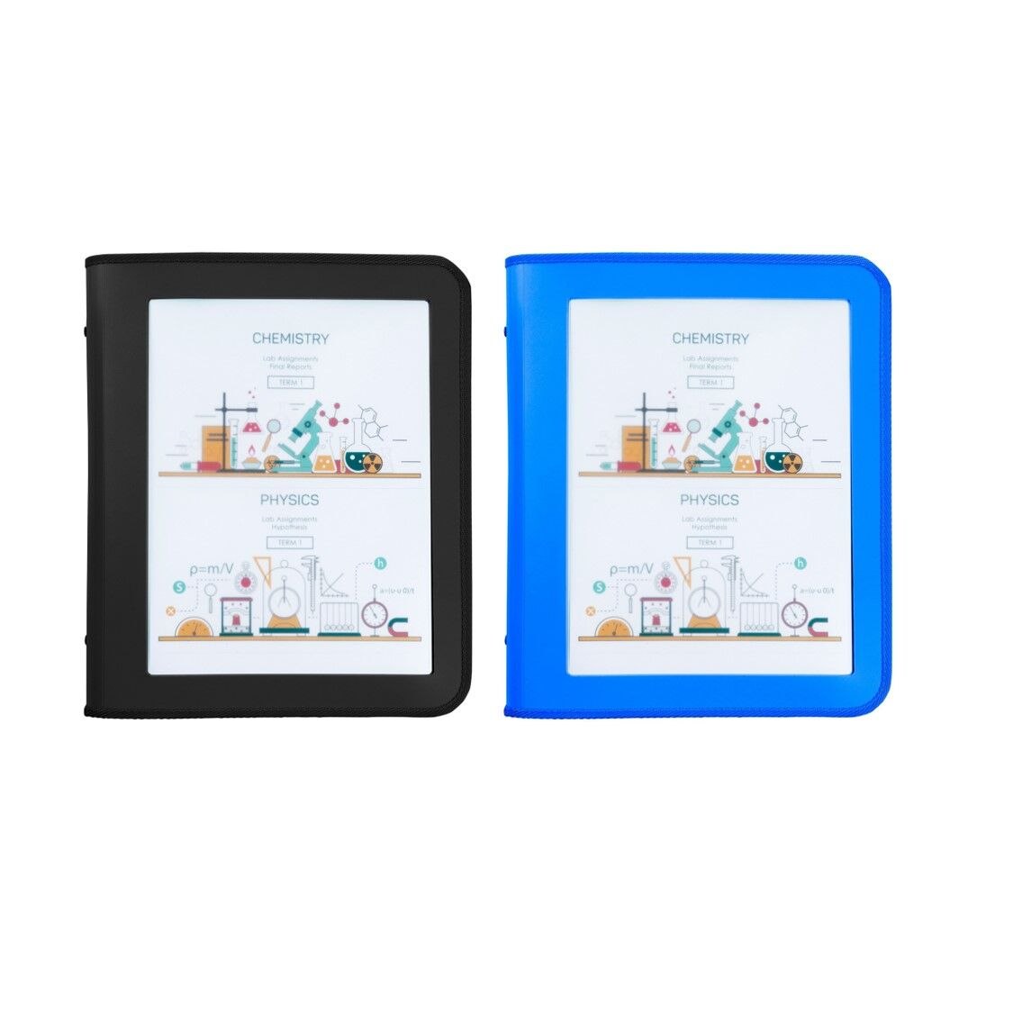 Marbig Binder - A4 2D 25mm Insert Cover: Black and Blue Assorted (Box of 10)