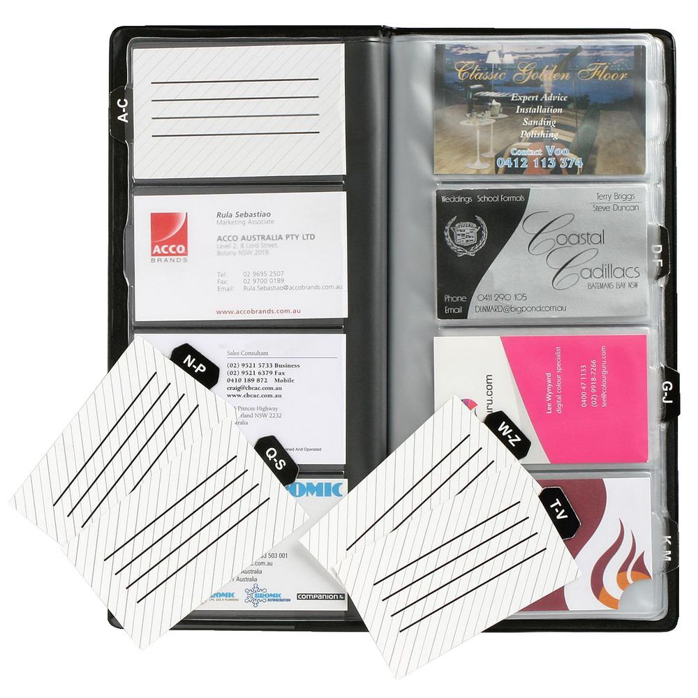 Marbig Standard 96 Business Card Holder - Black