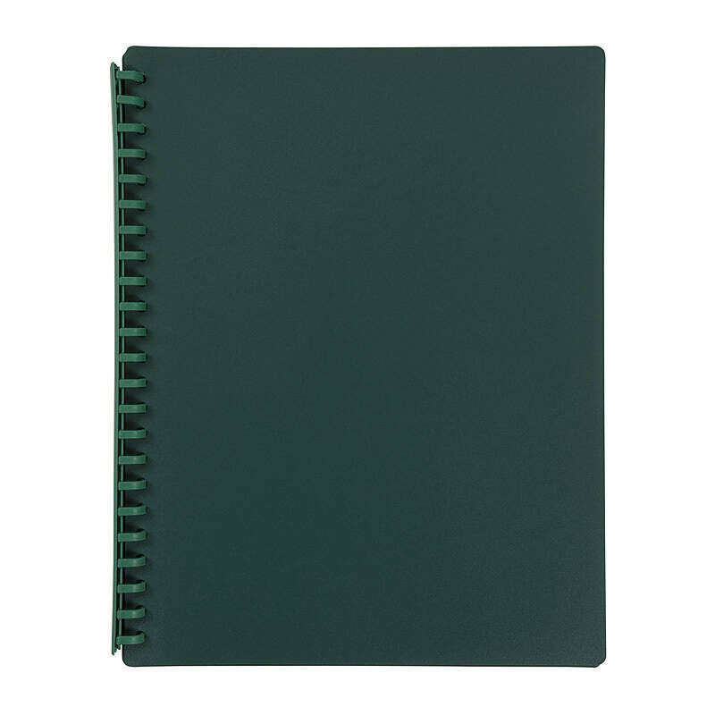 Marbig Refillable Display Book 20 Pocket Dark Green