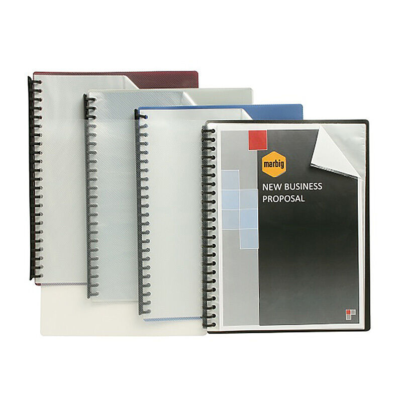 Marbig Refillable Display Book 20 Pocket Clear/Green